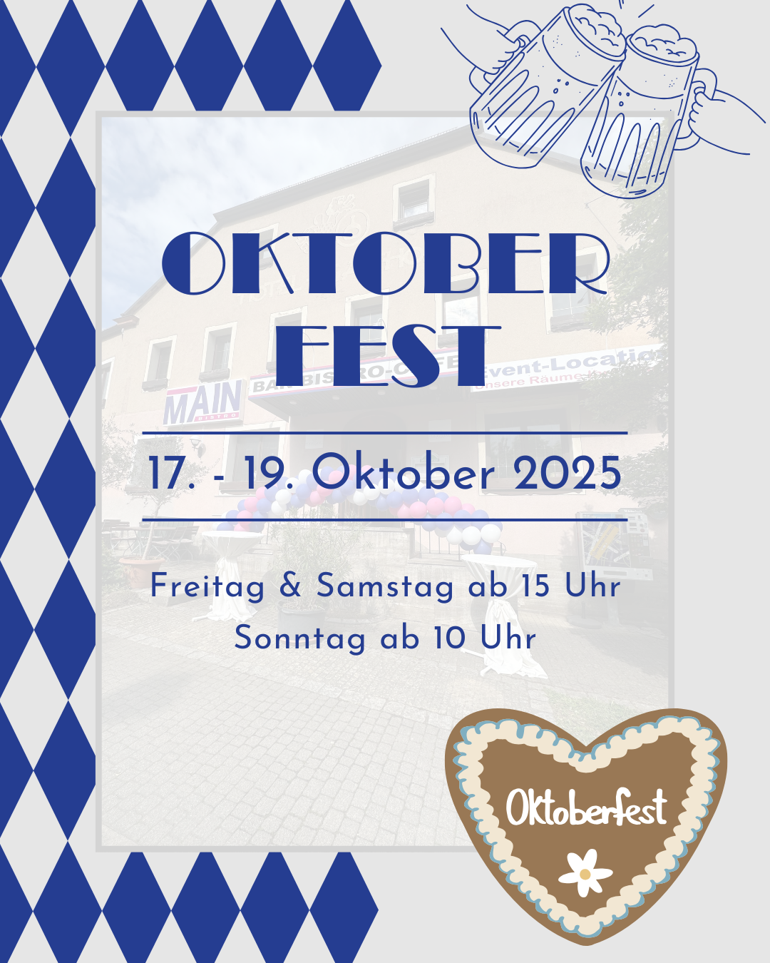 Bild zur Bewerbung des Oktoberfests im Main-Bistro vom 17.-19.10.25